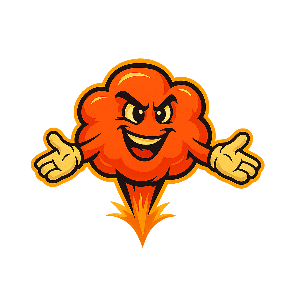 Queefcoin mascot — Queefy - the puff that pumps